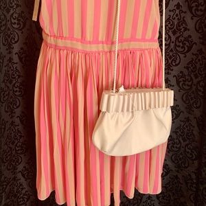 Coveted Clothing size large pink striped dress NWT